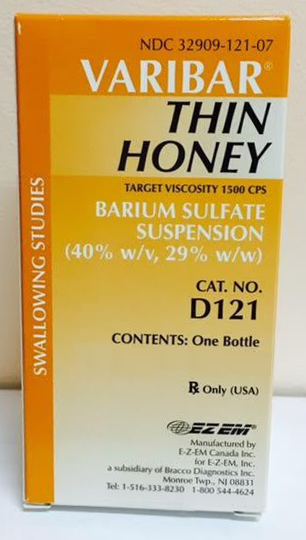 Varibar Barium Sulfate Honey 250ml 12/ca